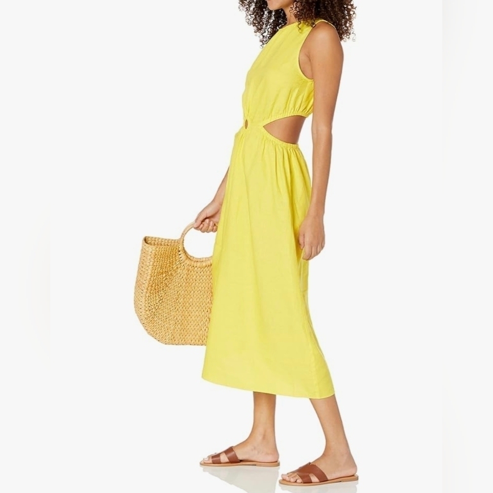 The Drop Women's Sade Linen Cut Out Midi #718 - Picture 9 of 11